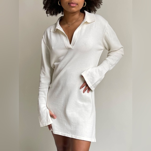 Brand New (NWT) Djerf Avenue Getaway Dress - White Cream - Picture 6 of 16